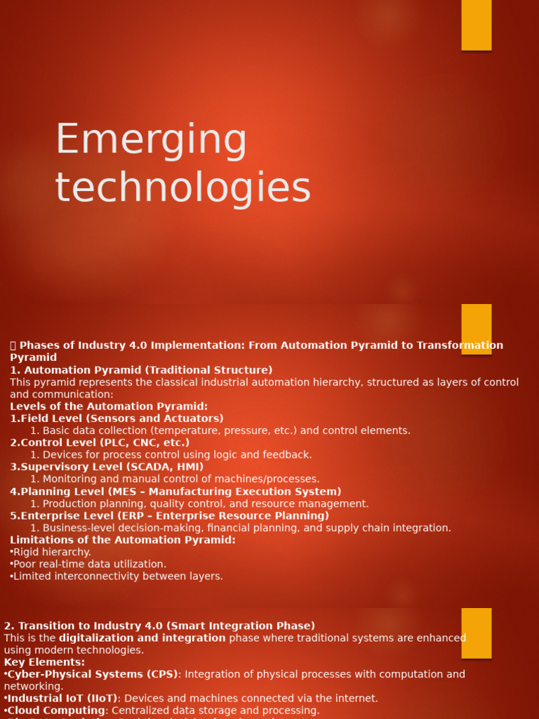 Automation Pyramid in Industry 4.0 | PDF | Internet Of Things | Automation