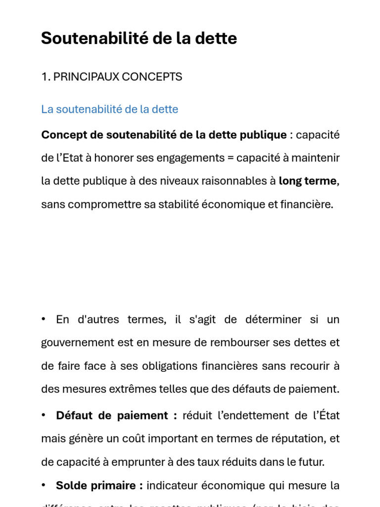 Soutenabilité de la dette publique | PDF | Dette publique | Déficit ...