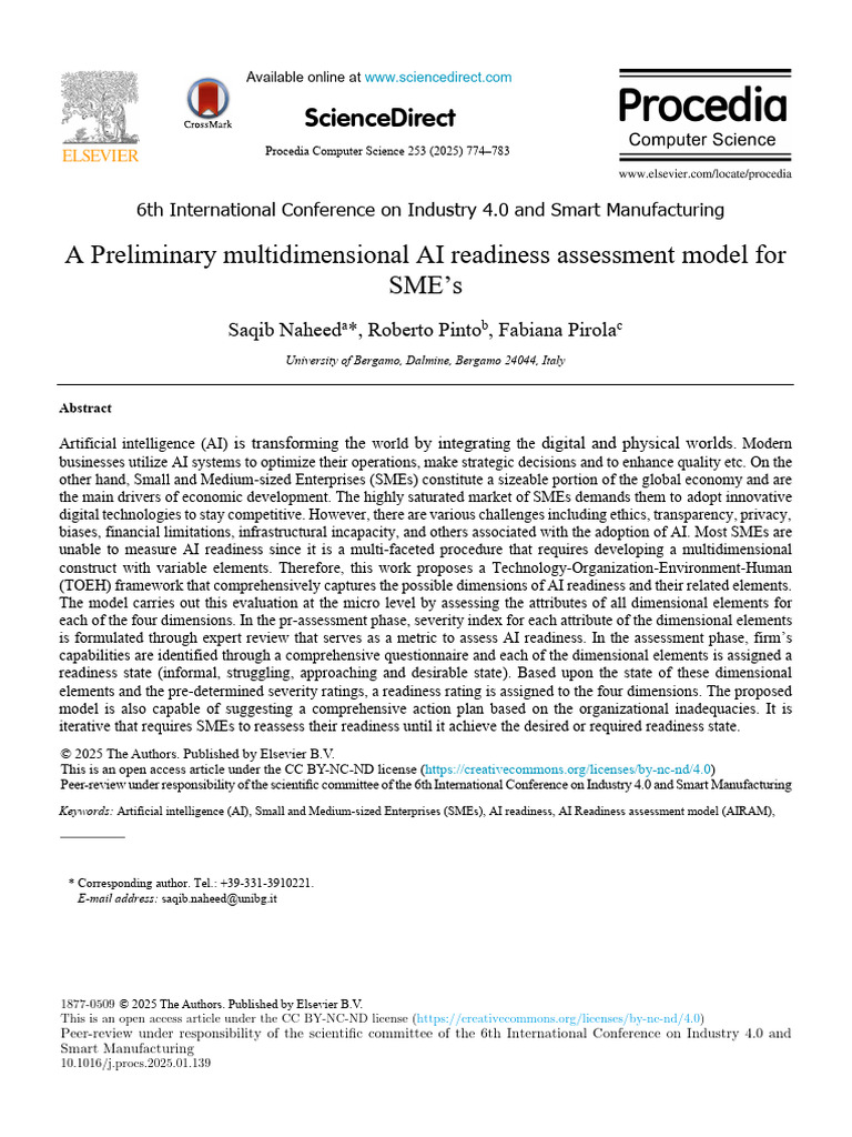 AI Readiness Assessment for SMEs | PDF | Artificial Intelligence ...