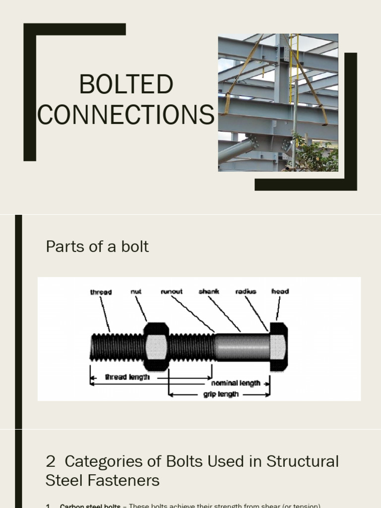 Bolted Connections in Steel Structures | PDF | Screw | Strength Of ...