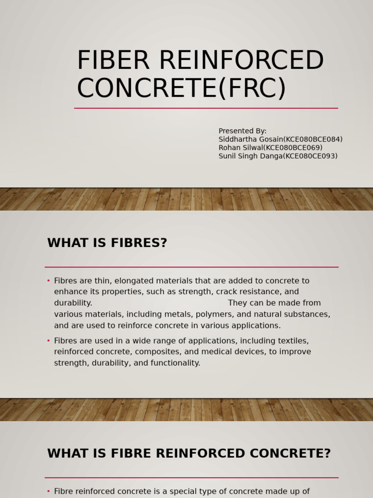 Fiber Reinforced Concrete: Pros and Cons | PDF | Concrete | Fibers