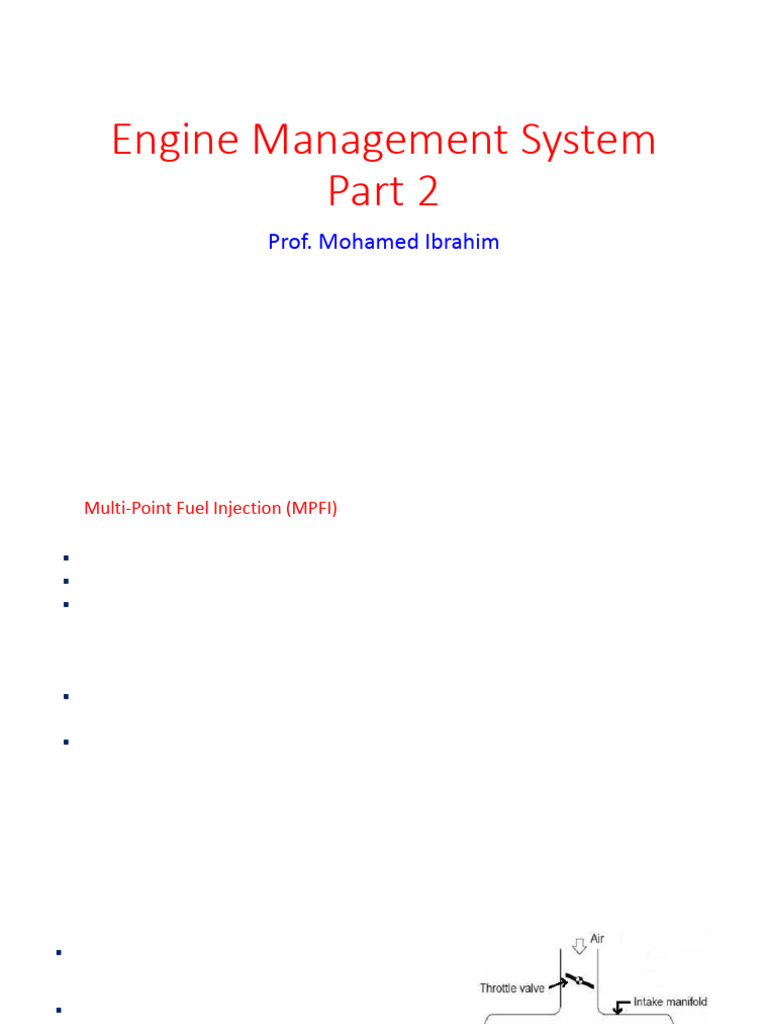 Overview of Multi-Point Fuel Injection Systems | PDF | Fuel Injection ...