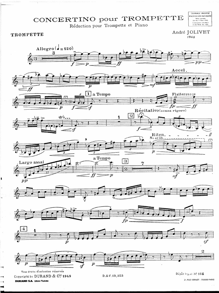 Jolivet - Concertino | PDF