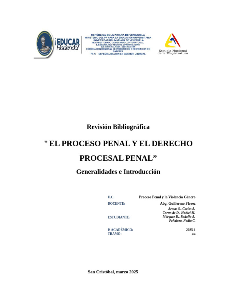 El Proceso Penal y El Derecho Procesal Penal | PDF | Debido al proceso ...