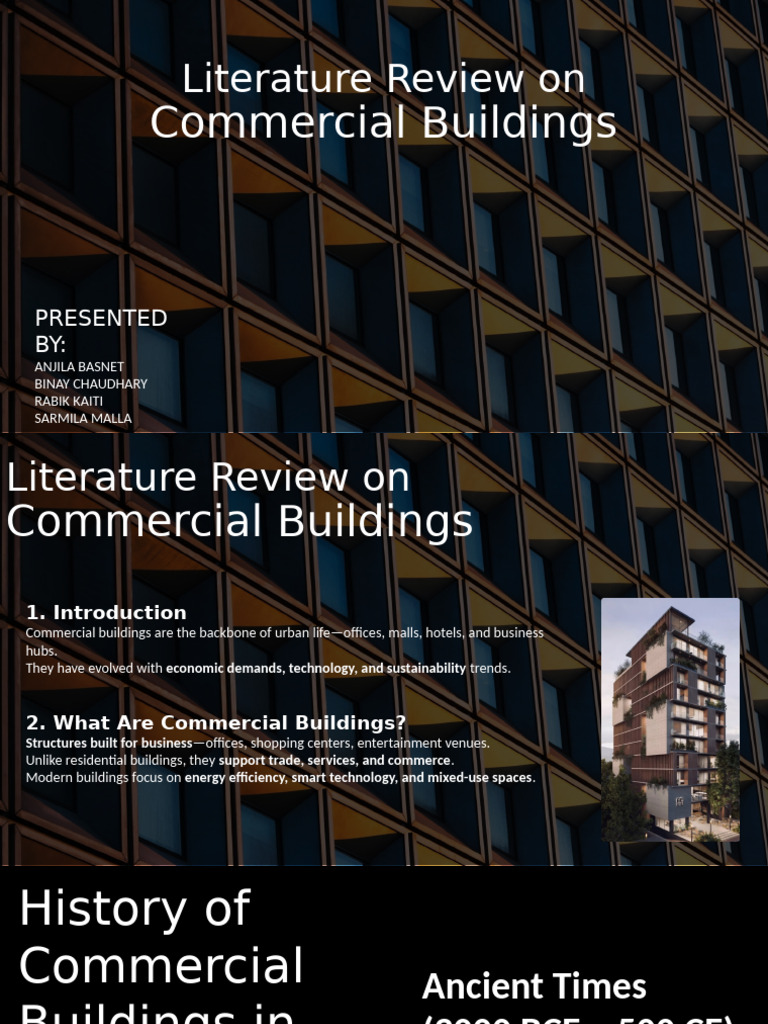 Comprehensive Review of Commercial Buildings | PDF | Lighting | Stairs