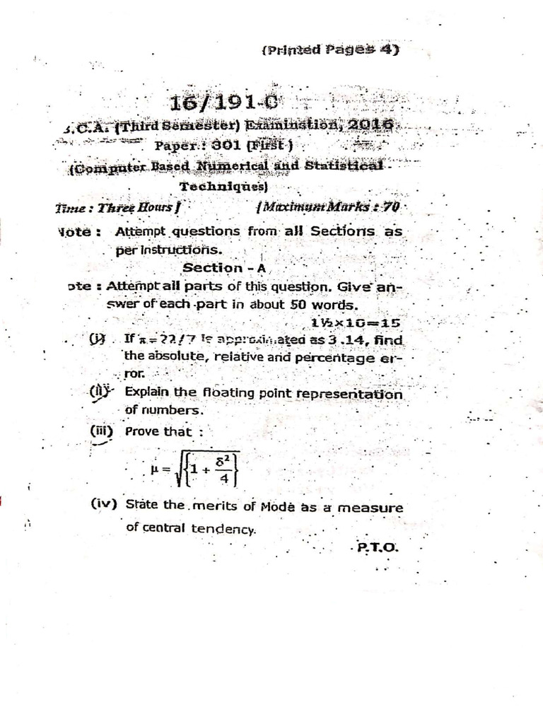 3rd Sem Previous Years Paper by Rohit Gupta-1 | PDF