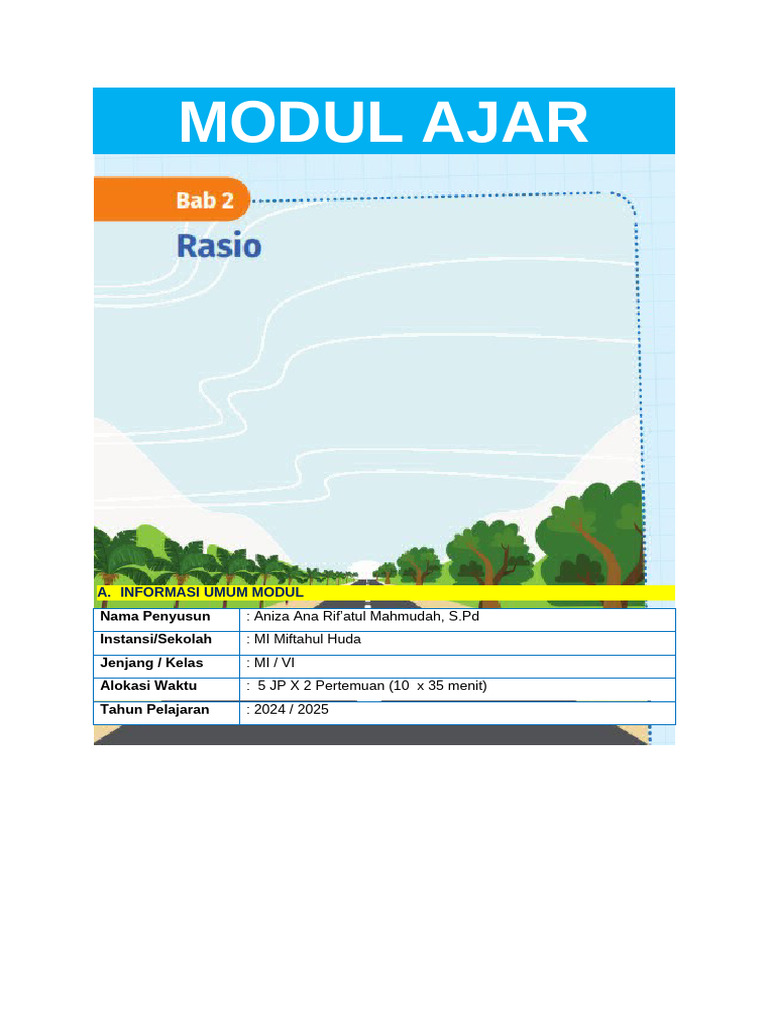 Modul Ajar Rasio Kelas 6 SD | PDF