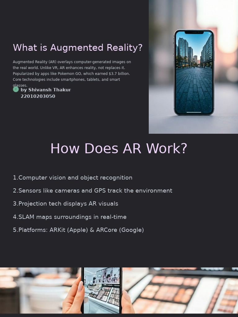 Understanding Augmented Reality: Applications & Future | PDF ...