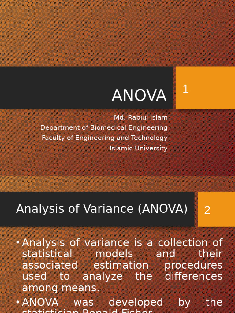 Understanding ANOVA: Types and Methods | PDF | Analysis Of Variance | F ...