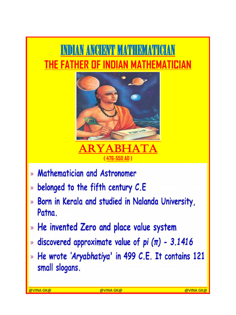 Indian Ancient Mathematician 12 | PDF