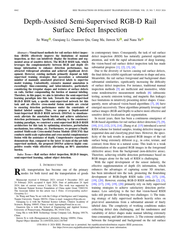 DSSNet: Semi-Supervised Rail Defect Detection | PDF | Image Segmentation