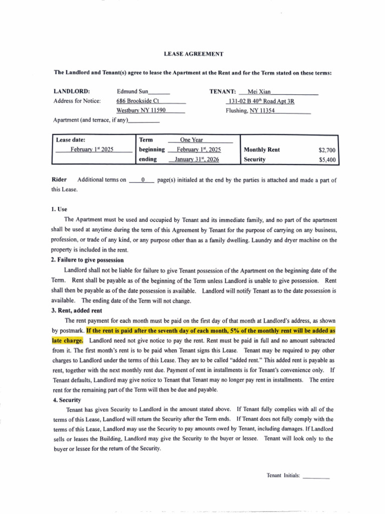 Lease | PDF