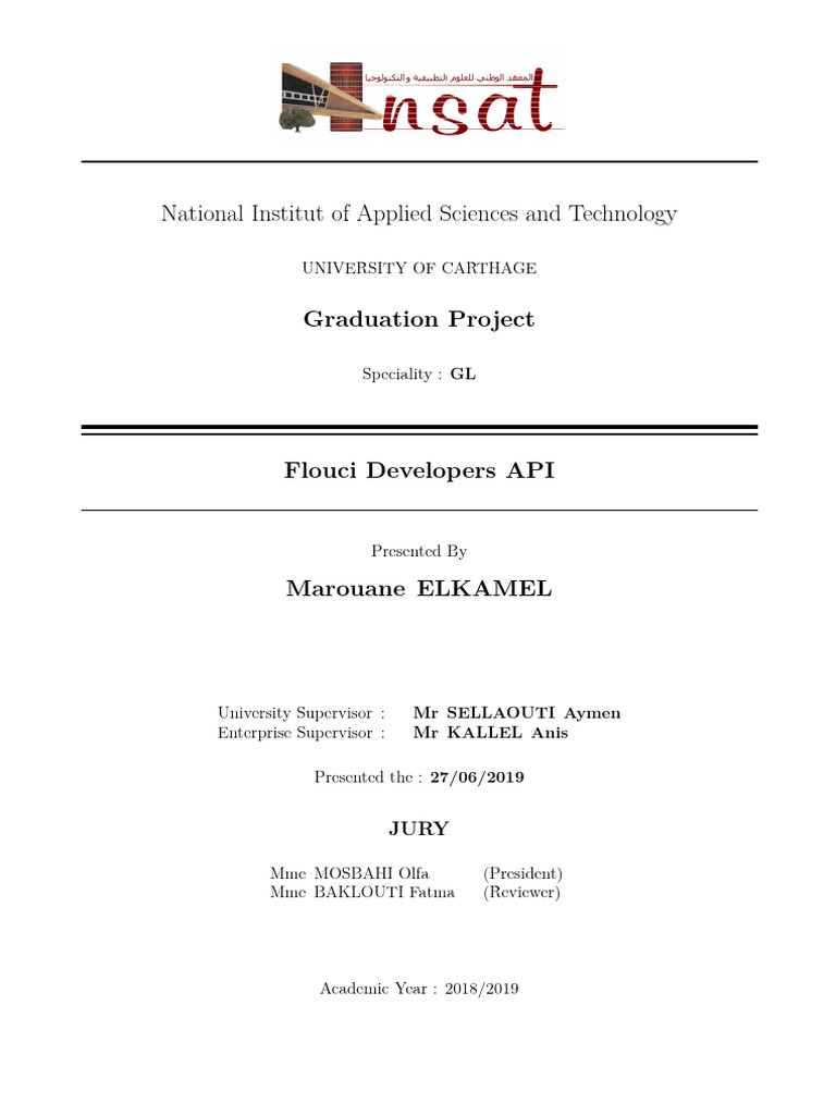 Flouci API Graduation Project Report | PDF | Software Development ...
