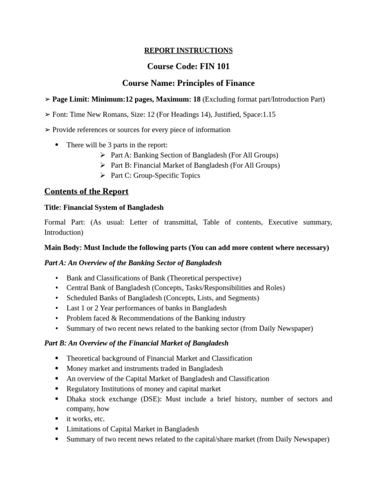 Financial System Report: Bangladesh Overview | PDF | Financial Markets