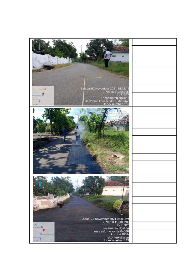 Pengawasan Rekonstruksi Jalan Sudimulyo | PDF