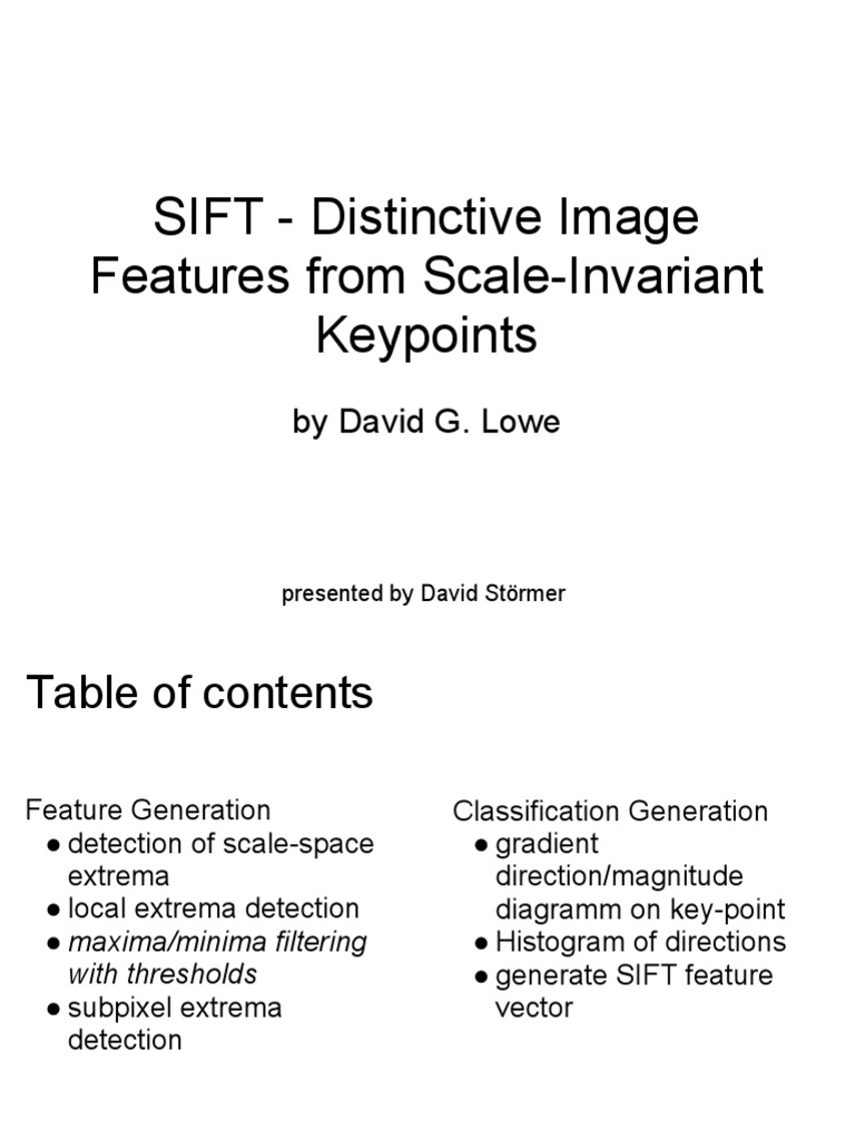 SIFT Distinctive Image Features from ScaleInvariant Keypoints