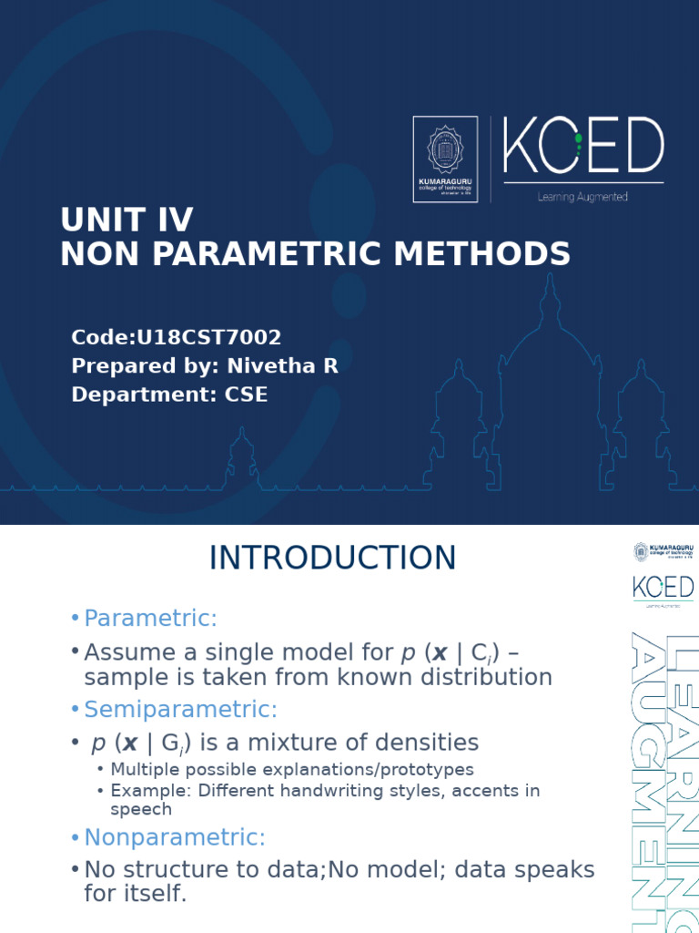 Nonparametric Methods Overview | PDF | Histogram | Cluster Analysis