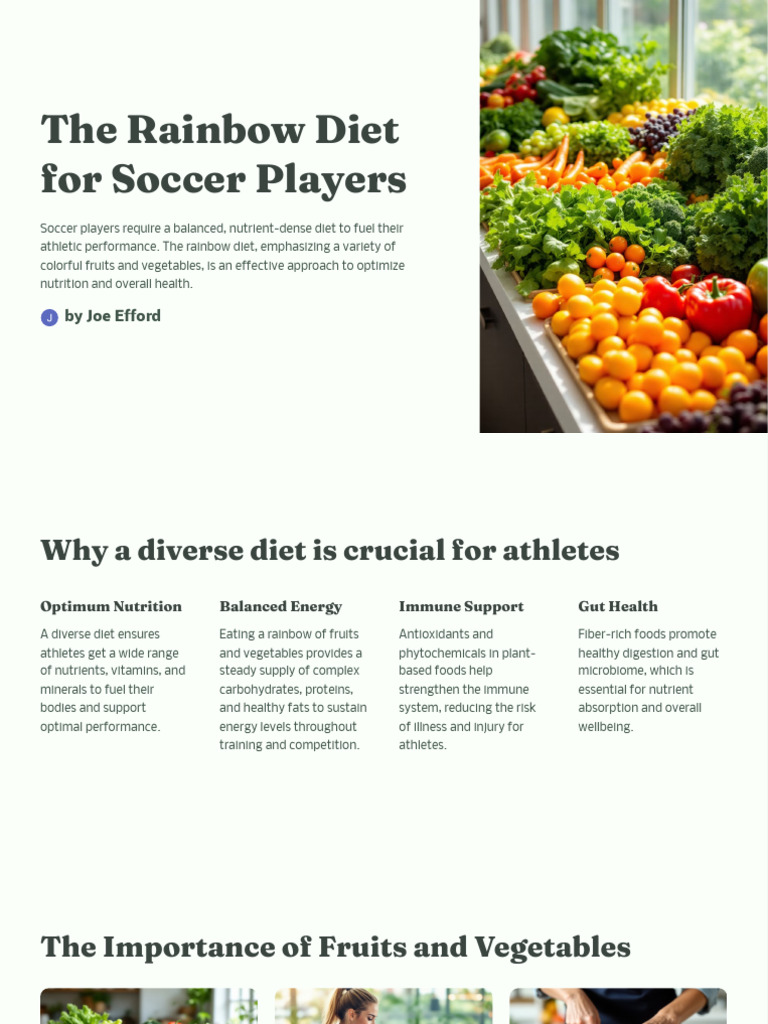 The-Rainbow-Diet-for-Soccer-Players | PDF | Dietary Fiber | Diet ...