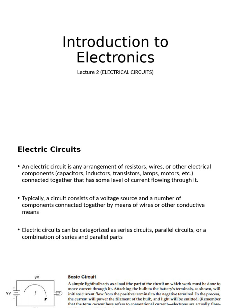 Understanding Electric Circuits Basics | PDF | Resistor | Series And ...