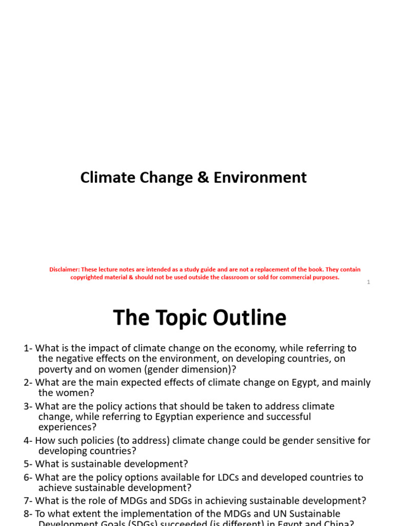 Climate Change's Impact on Women and Poverty | PDF | Climate Change ...