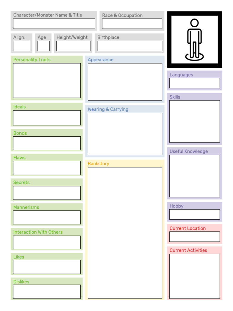 Character Profile Template Guide | PDF