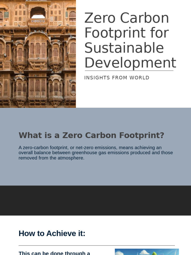 Picture of Achieving a Zero Carbon Footprint | PDF | Climate Change Mitigation ...