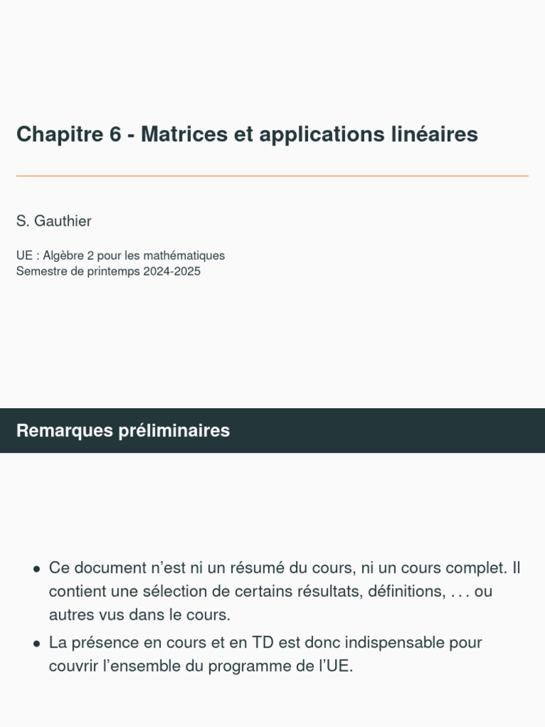 Théorème du rang des matrices | PDF | Base (algèbre linéaire) | Matrice ...