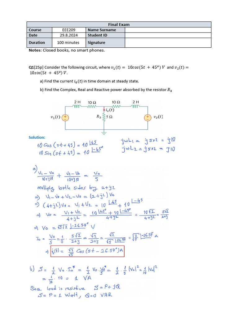 Final Solutions | PDF