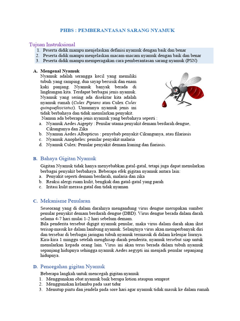 Pemberantasan Sarang Nyamuk | PDF