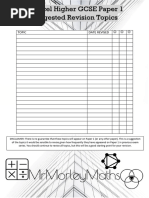 AQA GCSE Maths Revision Checklist | PDF | Trigonometric Functions ...