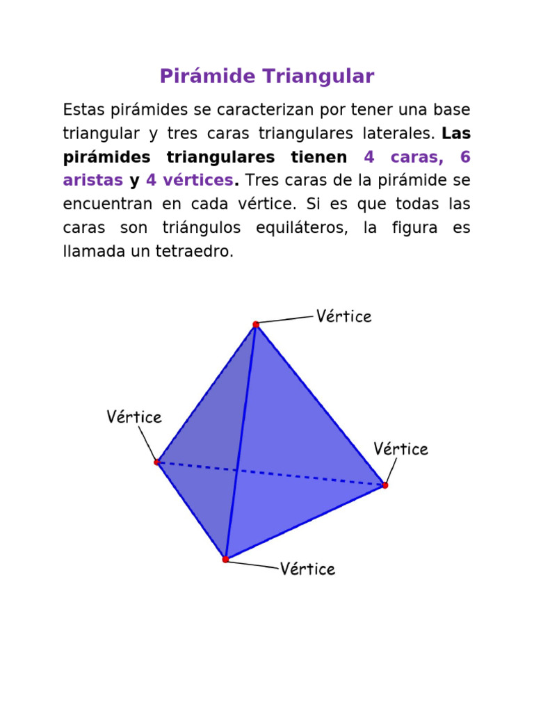 Características de la Pirámide Triangular | PDF