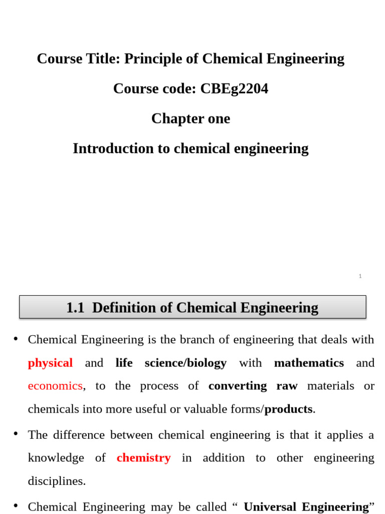 Introduction to Chemical Engineering | PDF | Chemical Reactions ...
