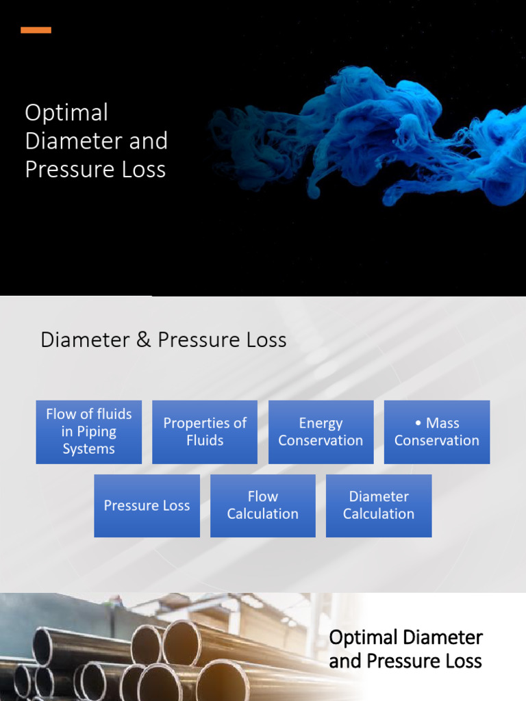 3.1 2. Diameter & Pressure Loss | PDF | Fluid Dynamics | Reynolds Number