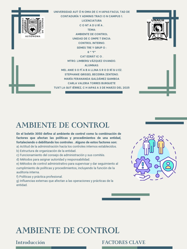 Ambiente de Control Interno | PDF | Auditoría | Contabilidad