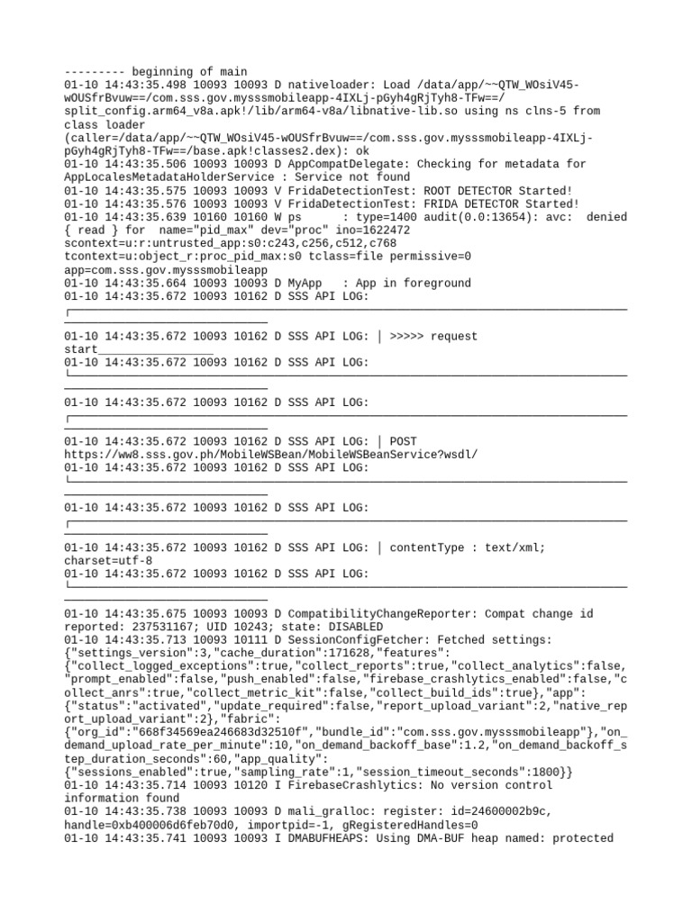 SSS Mobile App Debug Log Analysis | PDF | Software Engineering ...