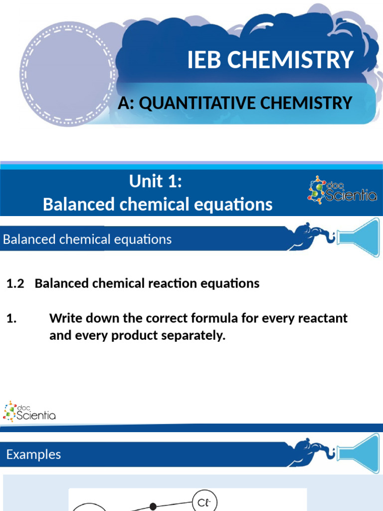 Balanced Chemical Equations Guide | PDF | Chemistry | Chemical Compounds
