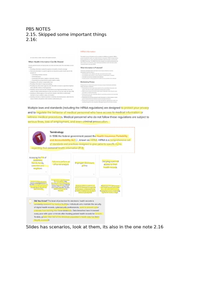 PBS Notes | PDF