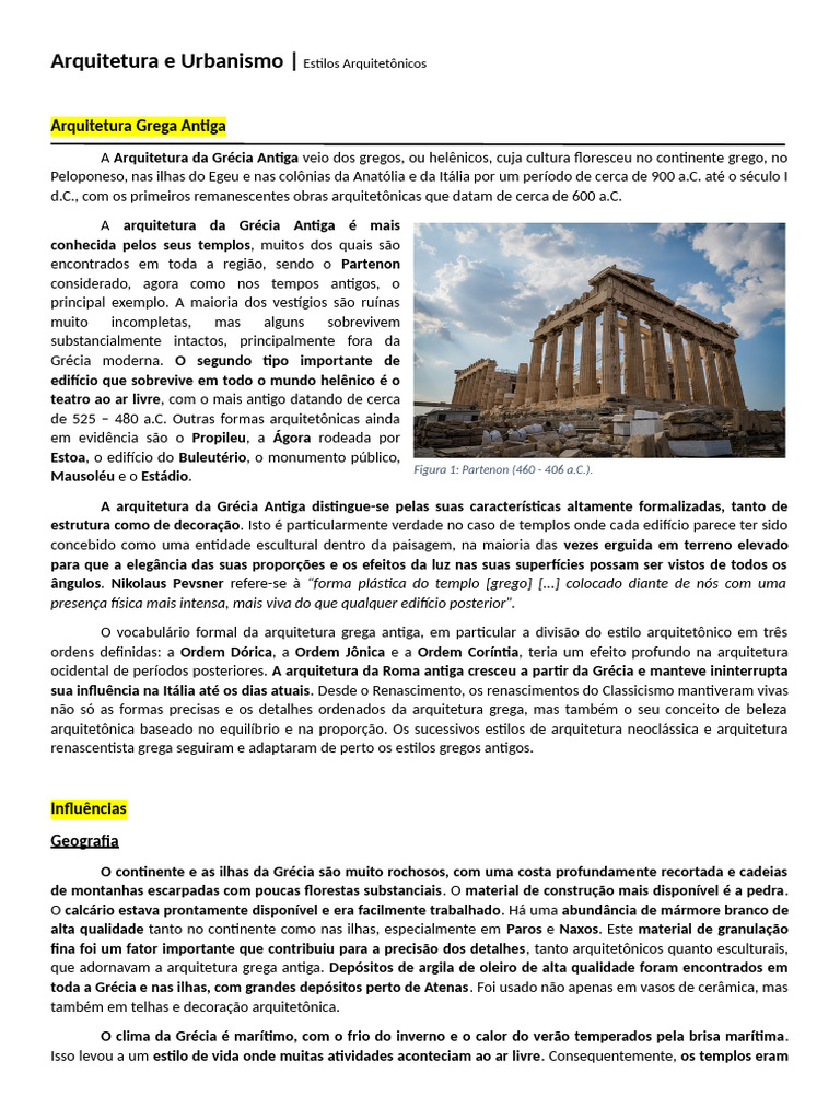 Arquitetura Grega Antiga | PDF | Grécia Antiga | Grécia