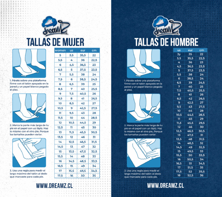 Dreamz Guía de Tallas | PDF