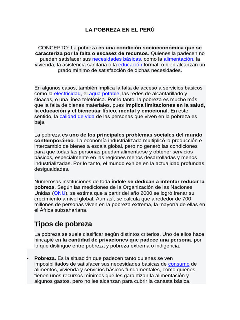 Aumento de la pobreza en Perú 2023 | PDF | Pobreza | Pobreza e indigencia
