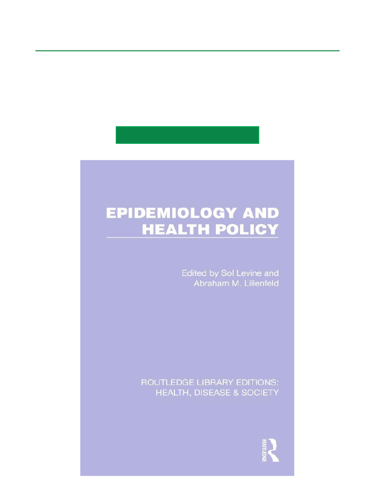 Epidemiology and Health Policy Overview | PDF | Public Health ...