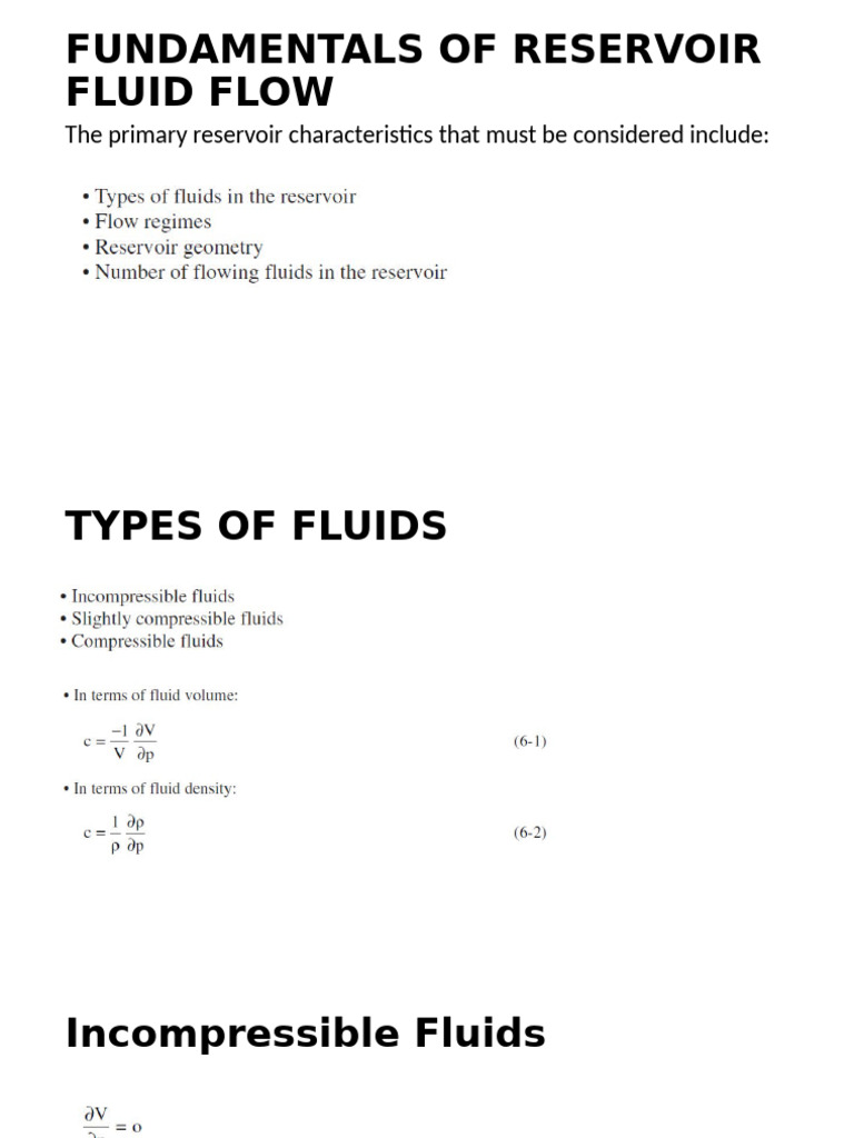 Fundamentals of Reservoir Fluid Flow: The Primary Reservoir ...