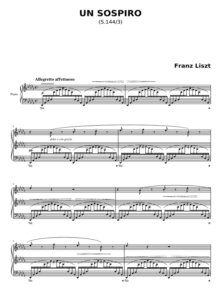 Partituur Un Sospiro | PDF