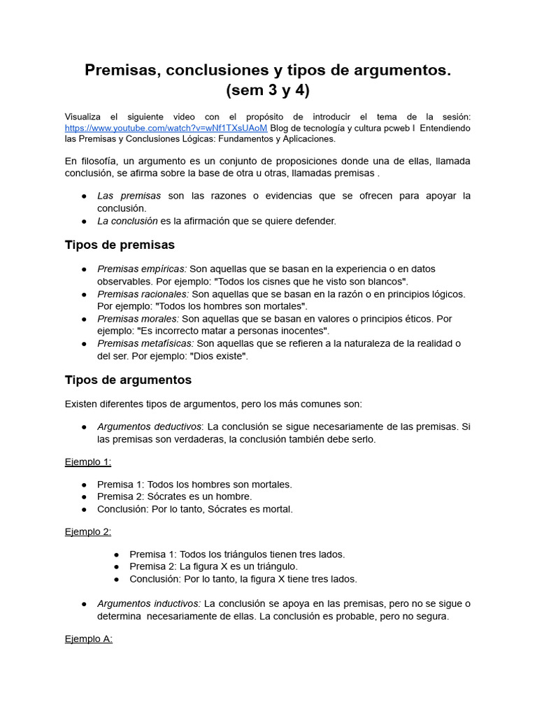 Qué es una premisa y su función | PDF | Argumento | Inferencia