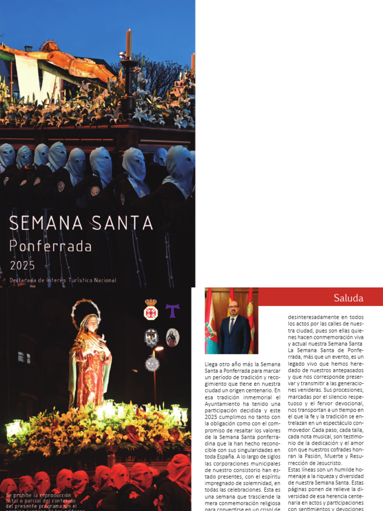 Programa Semana Santa Ponferrada 2025 | PDF | Adoración Cristiana Y ...