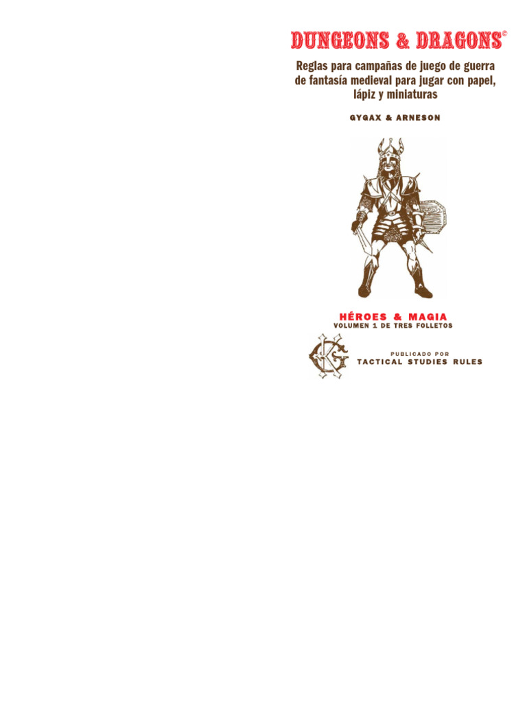 Reglas de Dungeons & Dragons Vol. 1 | PDF