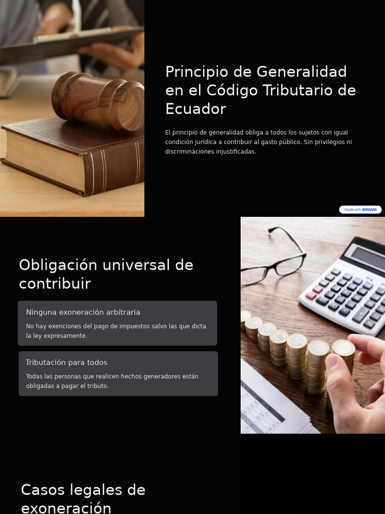 Principio de Generalidad en Ecuador | PDF