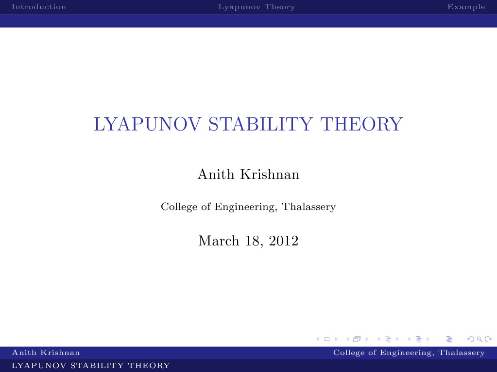 Lyapunov Stability Theory Overview | PDF | Stability Theory | Systems ...