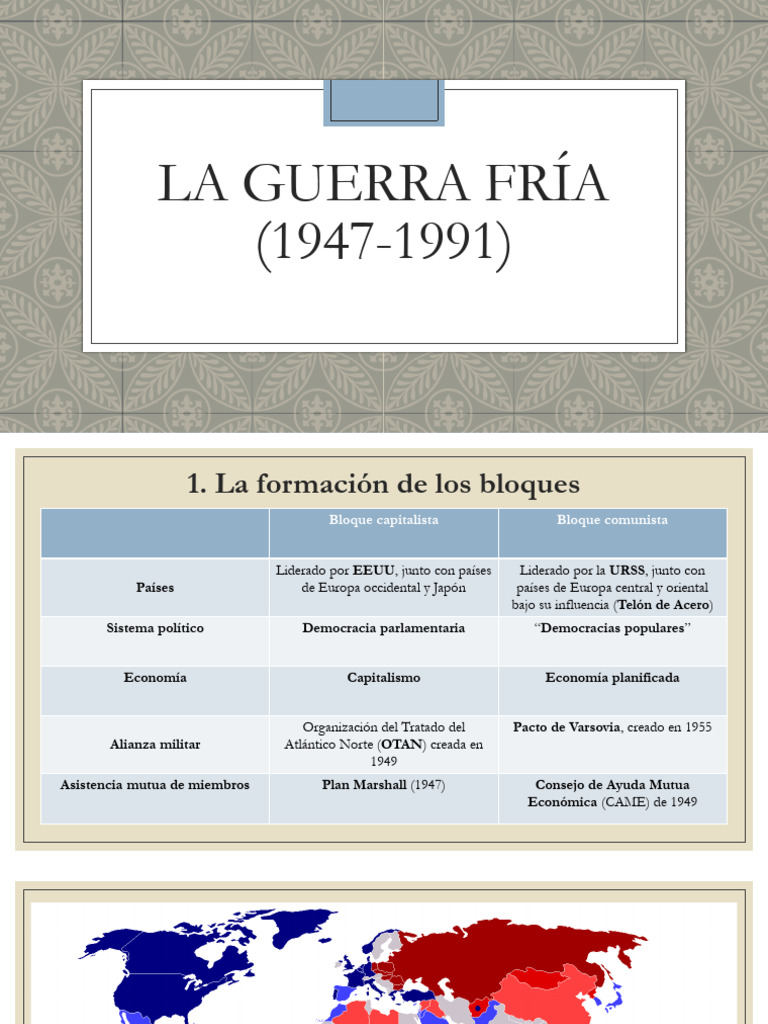 La Guerra Fría: Bloques y Conflictos | PDF | Guerra Fría | Unión Soviética