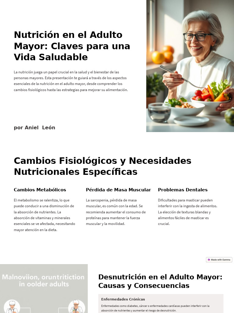 Nutrición Saludable para Adultos Mayores | PDF | Nutrición | Dieta y ...